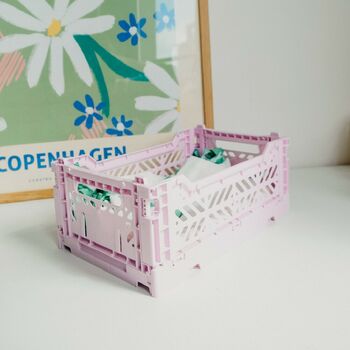 Mini Coloured Scandi Stackable Storage Crate, 3 of 10