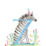 Z Is For Zebra Alphabet Art Print, thumbnail 2 of 12