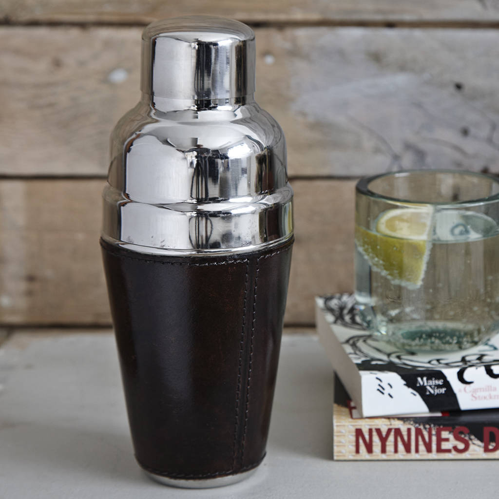 leather cocktail shaker