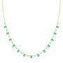 Diamond And Emerald Scatter Necklace, thumbnail 1 of 3