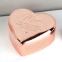 Personalised Message Rose Gold Heart Trinket Box, thumbnail 1 of 5
