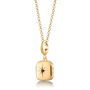 18ct Gold Star Locket Necklace With Blue Stone, thumbnail 2 of 7