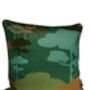 Retro Tree Velvet Cushion Kingfisher, thumbnail 5 of 7