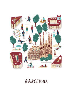 Personalised Barcelona Art Print, 2 of 6