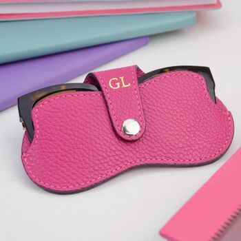 Personalised Monogram Leather Sunglasses Protector Case, 7 of 7