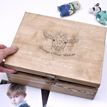 Personalised Wooden Child's 'Kid' Keepsake Box, 5 of 5