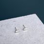 Sterling Silver Hedgehog Stud Earrings, thumbnail 2 of 6