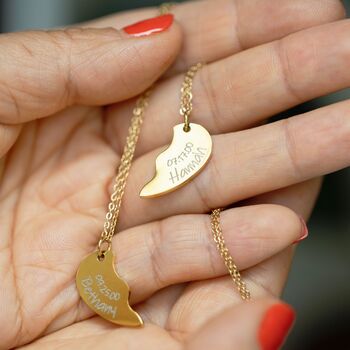 Bff Engraved Birth Stone Necklaces Duo, 6 of 9