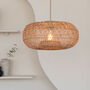 Large Hand Woven Oval Bamboo Pendant Light Shade, thumbnail 1 of 8