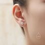 Sweet Daisy Flower Stud Earrings In Sterling Silver, thumbnail 5 of 12