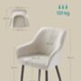 Dining Chair Velvet Armchair With Armrests, thumbnail 2 of 9