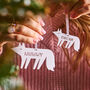 Fox Personalised Christmas Decoration, thumbnail 1 of 4