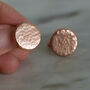 Secret Message Solid Copper Cufflinks, thumbnail 1 of 7