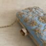 Sky Blue Handcrafted Rectangular Clutch Bag, thumbnail 9 of 10