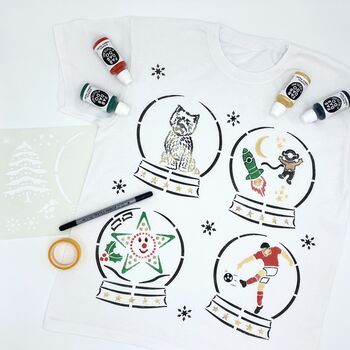 Christmas Snow Globe – Children’s T Shirt Painting, 5 of 11
