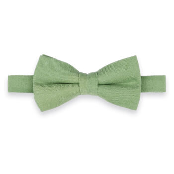 Wedding Handmade 100% Brushed Cotton Tie In Sage Green | Groomsmen Ties, 8 of 9