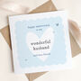 Blue Heart Design Wedding Anniversary Card For Husband, thumbnail 3 of 4