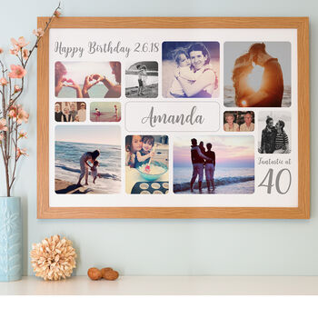 Personalised 40th Birthday Photo Collage, 4 of 12