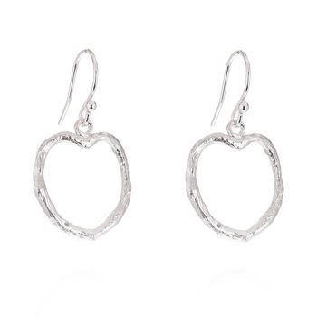 Heart Earrings In Silver, 2 of 2