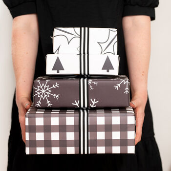 Gingham Gift Tags, Black And White, 3 of 5