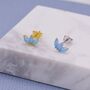 Blue Opal Marquise Cluster Earrings In Sterling Silver, thumbnail 2 of 12