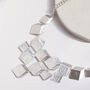 3D Look Cube Design Cascading Geometric Necklace, thumbnail 1 of 3