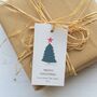 10 Personalised Christmas Tree Christmas Gift Tags, thumbnail 1 of 2