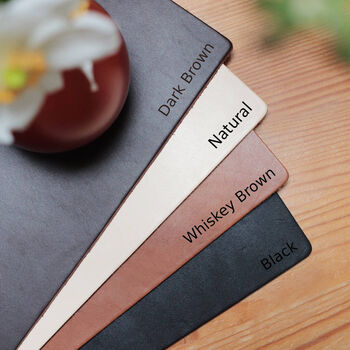 Personalised Home Office Mini Premium Leather Mouse Mat, 3 of 9