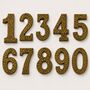 Hammered Brass House Number Plaque, thumbnail 1 of 12