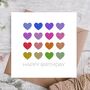 Rainbow Hearts Colourful Birthday Card, thumbnail 1 of 3