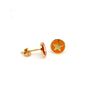 Mini Orange Star Enamel Studs Gold Vermeil Plated, thumbnail 1 of 3