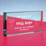 Personalised 'Best Teacher' Block Glass Rectangle Award, thumbnail 1 of 4