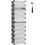 Interlocking 10 Grey Slots Modular Rack Shelf Unit, thumbnail 2 of 7
