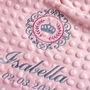 New Born Baby Girl Personalised Blanket, thumbnail 3 of 10
