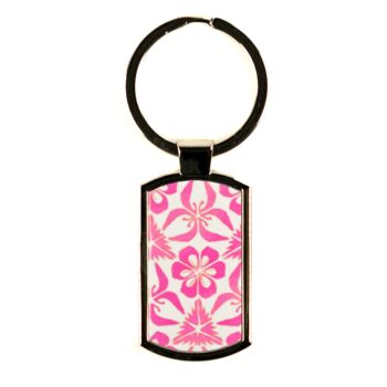 Pink Nettles Millefiori Handprinted Keyring, 12 of 12