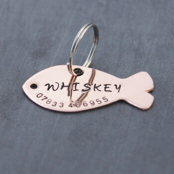 Cat Name Tag In The Shape Of A Fish, 4 of 5