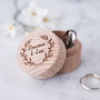 Engraved Personalised Wreath Ring Box, thumbnail 1 of 5