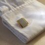 Square Textured Gold Cufflinks Gift For Men 316 L Stainless Steel, thumbnail 6 of 6