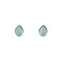 Mini Sterling Silver March Birthstone Stud Earrings, thumbnail 4 of 8