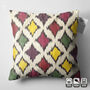 Ikat Cushion Cover With Diamond Pattern, thumbnail 5 of 7