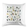 Personalised Safari Animals Alphabet Cushion Cover, thumbnail 2 of 4