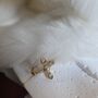 Pearl Cross Ring In 18k Gold Gemstone Cocktail Ring, thumbnail 2 of 10