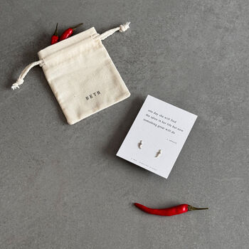 Something Great Sterling Silver Chilli Earrings, 4 of 10