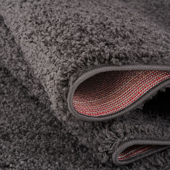 The Rugs Plain Dark Grey Shaggy Rug, 12 of 12