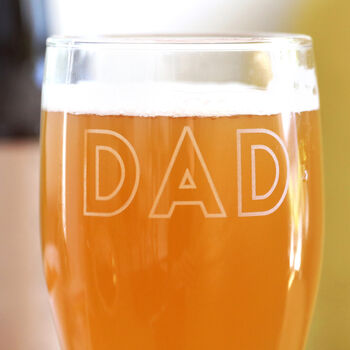 Personalised 'Dad' Father's Day Pint Glass, 3 of 3