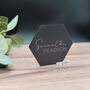 Personalised Hexagon Acrylic Table Place Name, thumbnail 2 of 3
