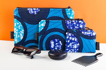 Large African Print Zip Pouch, 7 of 9