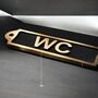 Personalised Black And Brass Door Nameplate Sign, thumbnail 3 of 6