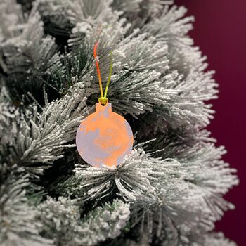 Neon Jesmonite Christmas Bauble 10 Colour Options, 7 of 8