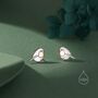 Sterling Silver Robin Bird Stud Earrings, thumbnail 2 of 12